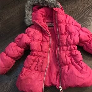 Girls 3t warm pink puffer jacket